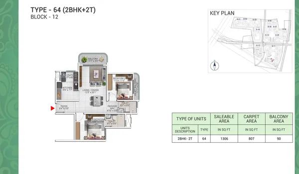 Sattva City 1 BHK Floor Plan